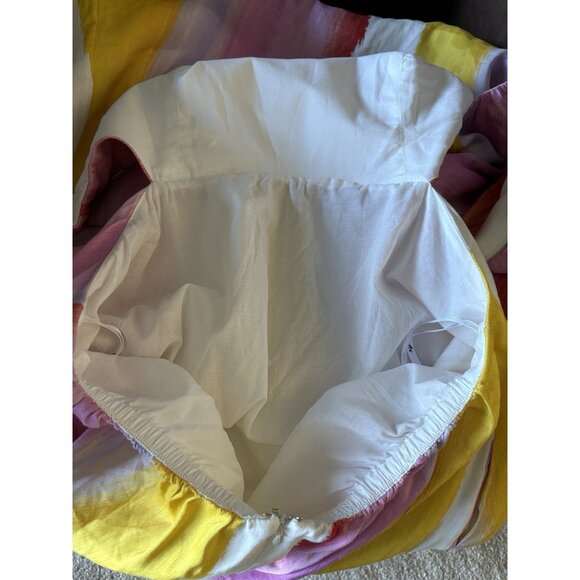 Aje Dress Size US 16 Imagination Cut Out Cocktail Party Stripe Rainbow - Picture 14 of 16